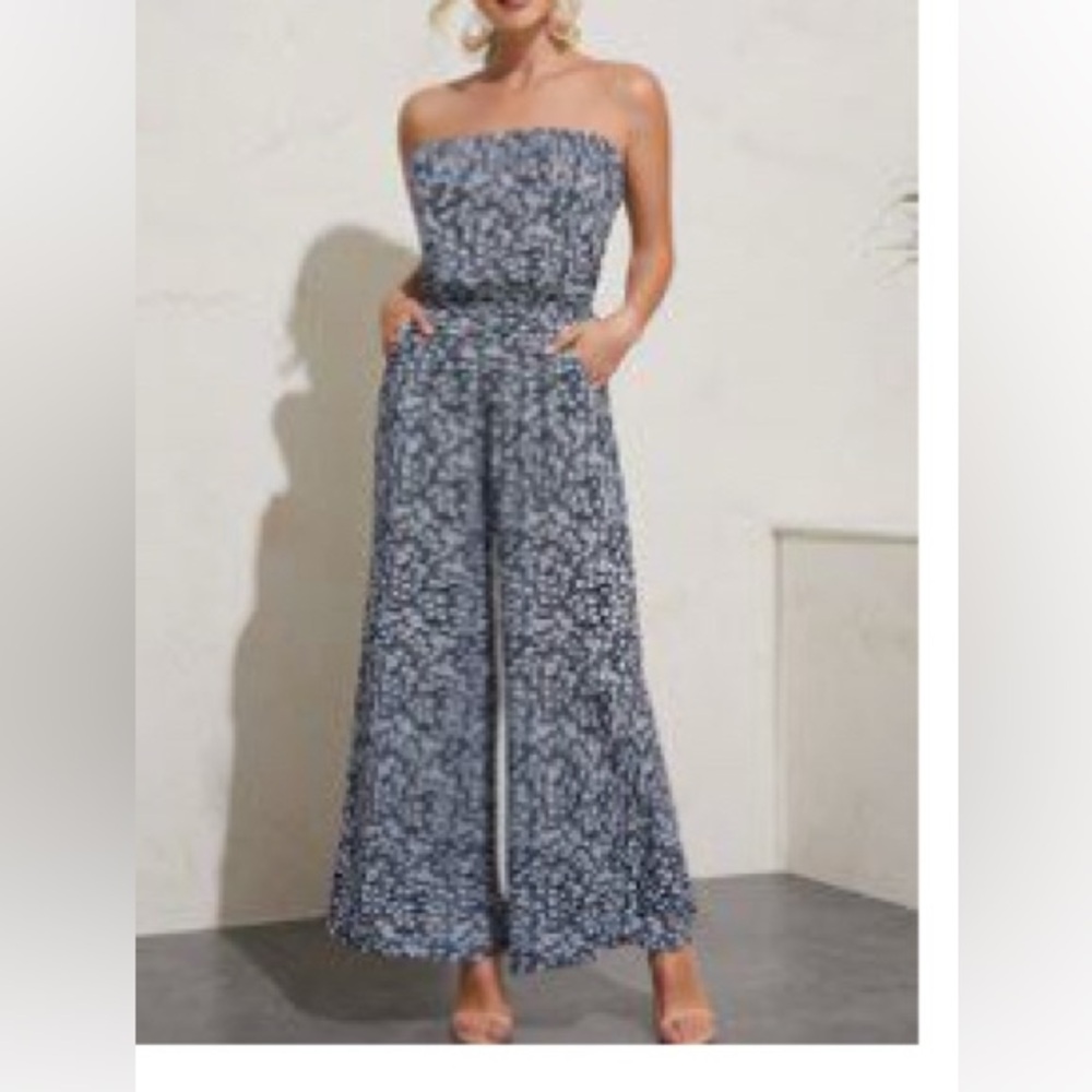 Strapless floral jumper